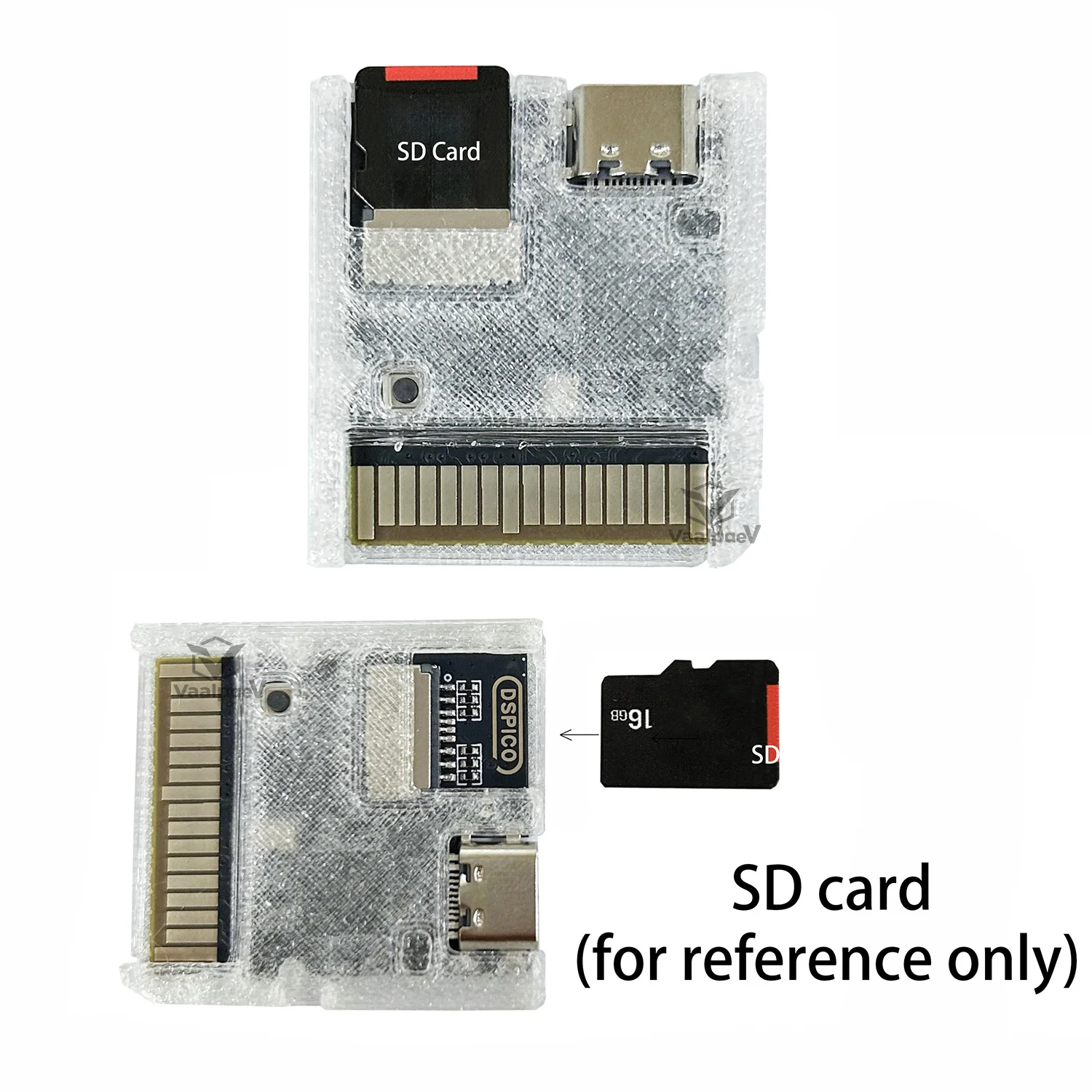2-10PCS DSpico para Consolas NDS NDSL DSi 3DS, una Alternativa a la Tarjeta R4 con MCU RP2040 Integrado y Puerto USB-C Mejorado