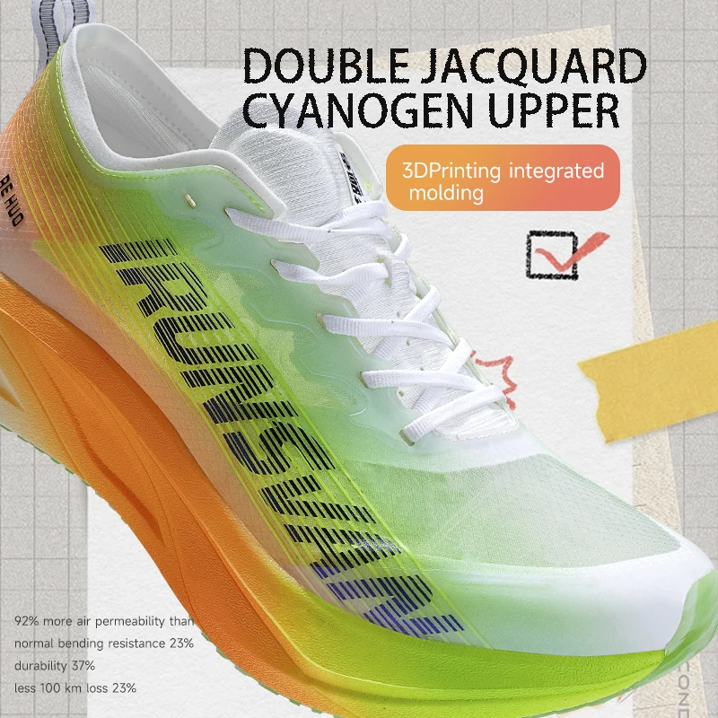 IRUNSVAN 2024 HEAT 2,0 placa de carbono zapatos deportivos de entrenamiento atlético zapatos para correr profesionales hombres zapatillas de deporte al aire libre Unisex