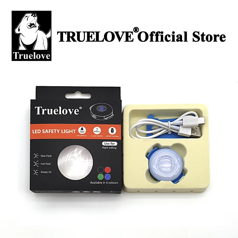 Truelove luz Led USB recargable Flash perro 3 modos de luz IP65 impermeable hace que tus perros amados se ve por la noche TLD19103