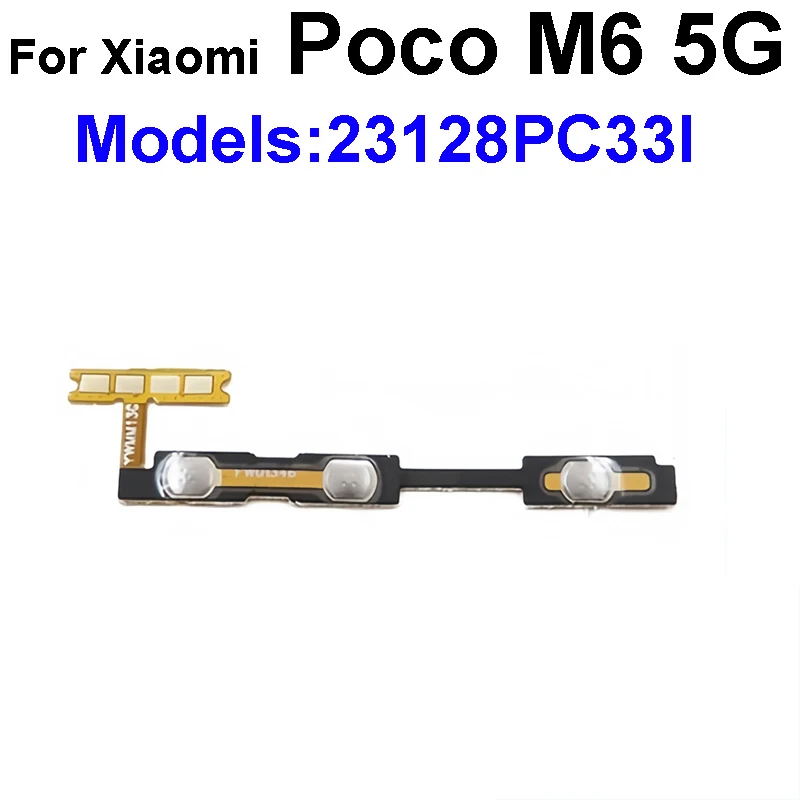 Para Xiaomi Poco M6 X6 F6 Pro Plus 4G 5G X6 Neo volumen de energía botón lateral Cable flexible cinta repuestos