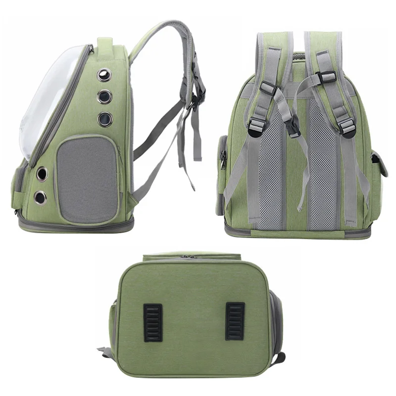 Bolsa transportadora transparente para gatos, mochila de viaje al aire libre para gatos, perros pequeños, bolsa de transporte transpirable para gatos, suministros para mascotas