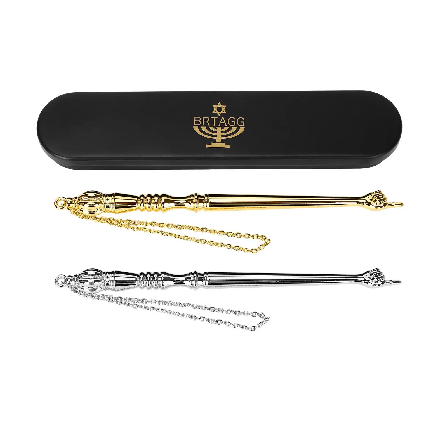 BRTAGG Yad Torah Pointer con estuche de regalo, 13 y 17 cm opcionales, regalos judíos