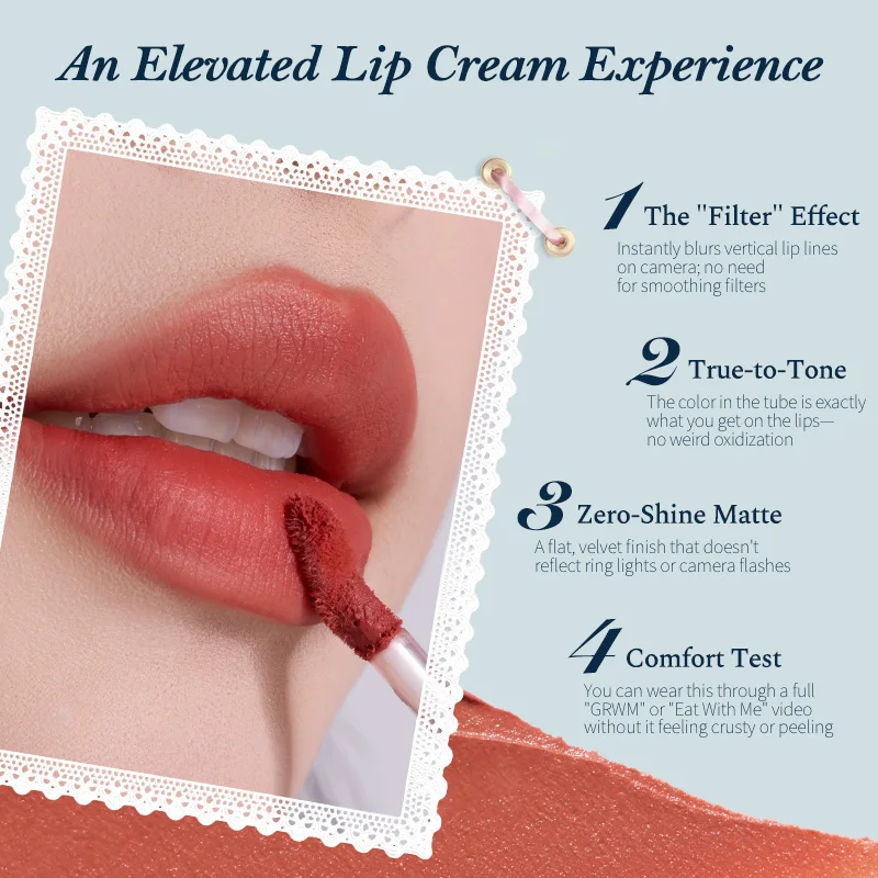 Flowerknows Lip Stick Bunny Garden Collection Cloud Lip Cream, Lápiz Labial Impermeable de Larga Duración, Maquillaje Coreano