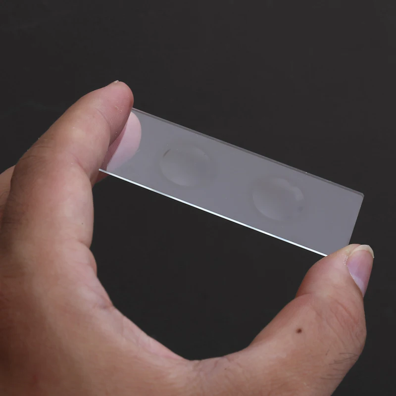 Toboganes de vidrio en blanco cóncavos dobles reutilizables, consumibles de laboratorio para microscopio biológico, espécimen líquido, 5 piezas