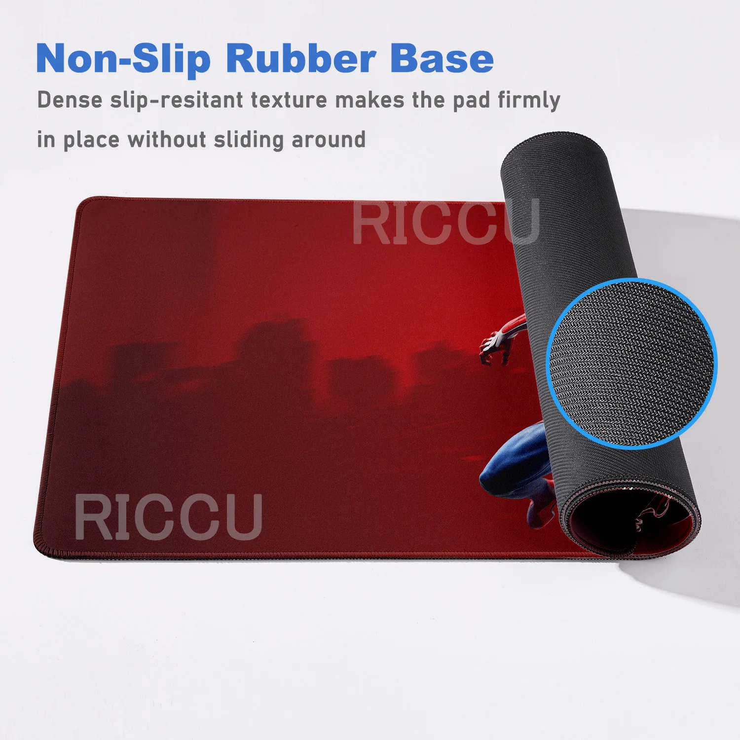 Alfombrilla de ratón HD S-Spider Man para periféricos de PC, película de Anime, teclado de goma, alfombrilla para ratón, cómic, escritorio de oficina, portátiles, accesorios para juegos