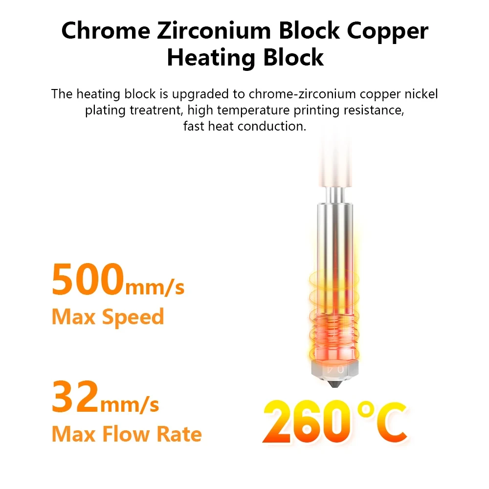 Nuevo Hotend Mejorado para Bambu Lab P1P X1C P1S X1 X1E TZ4.0, Cabezal de Impresión Hot End Mejorado, Piezas de Impresión 3D para Impresora 3D Bambulab