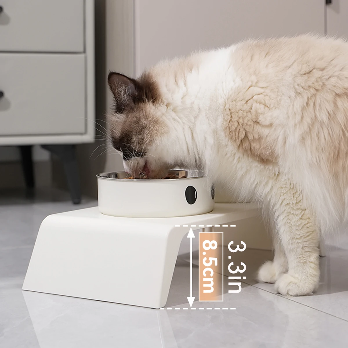 Cuencos elevados para comedero de perros, soporte elevado con cuencos dobles de acero inoxidable para alimentos y agua para perros pequeños, medianos y grandes