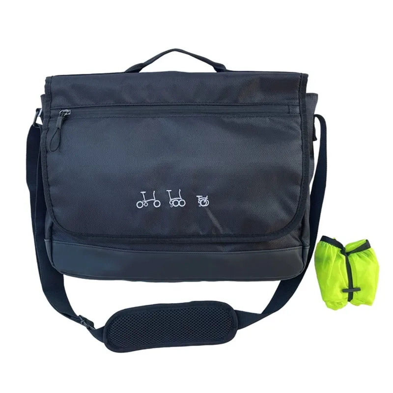 Bolsas y alforjas para bicicleta, uso para Brompton Birdy BYA412, bolsa de almacenamiento frontal plegable para bicicleta, bolso con bolsas, cubierta impermeable para montaje