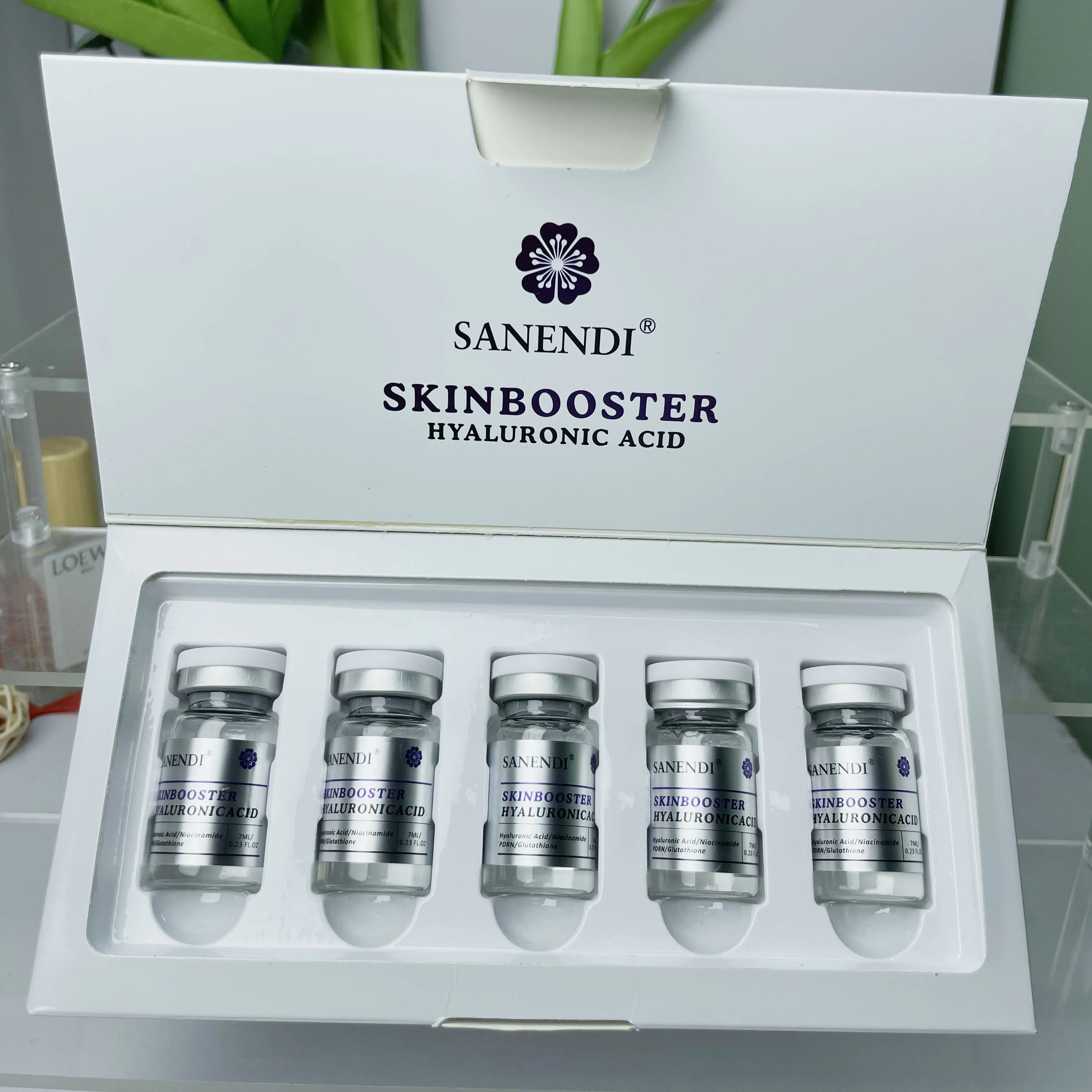 Sanendi SKIN BOOSTER Ácido HialURÓNICO Solución de problemas de la piel facial Hidratación Hidratación Solución de proteínas coreanas para el cuidado de la piel