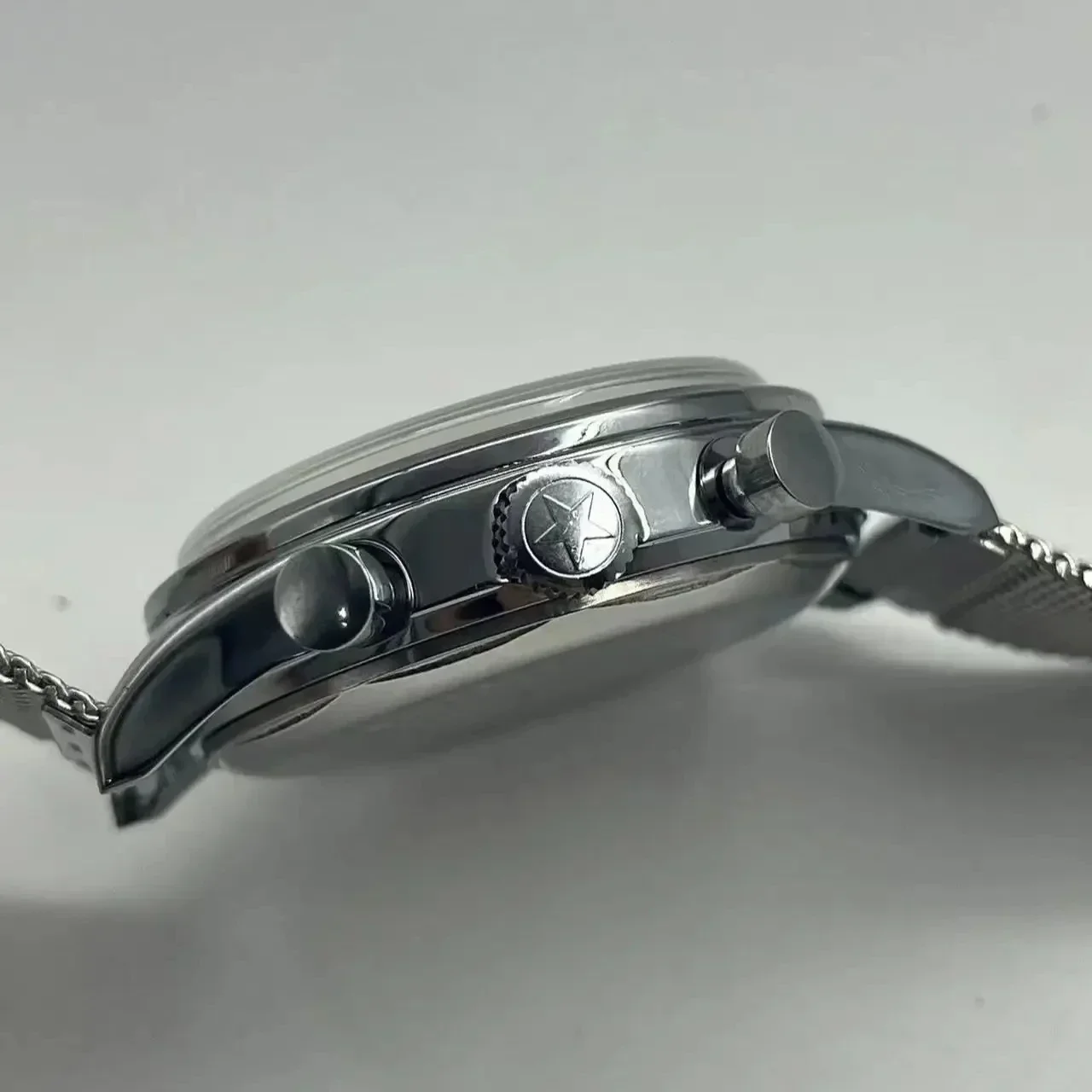 Relojes para hombre 1963 piloto reloj automático 42mm impermeable retro cronógrafo de cuarzo reloj de vestir vintage