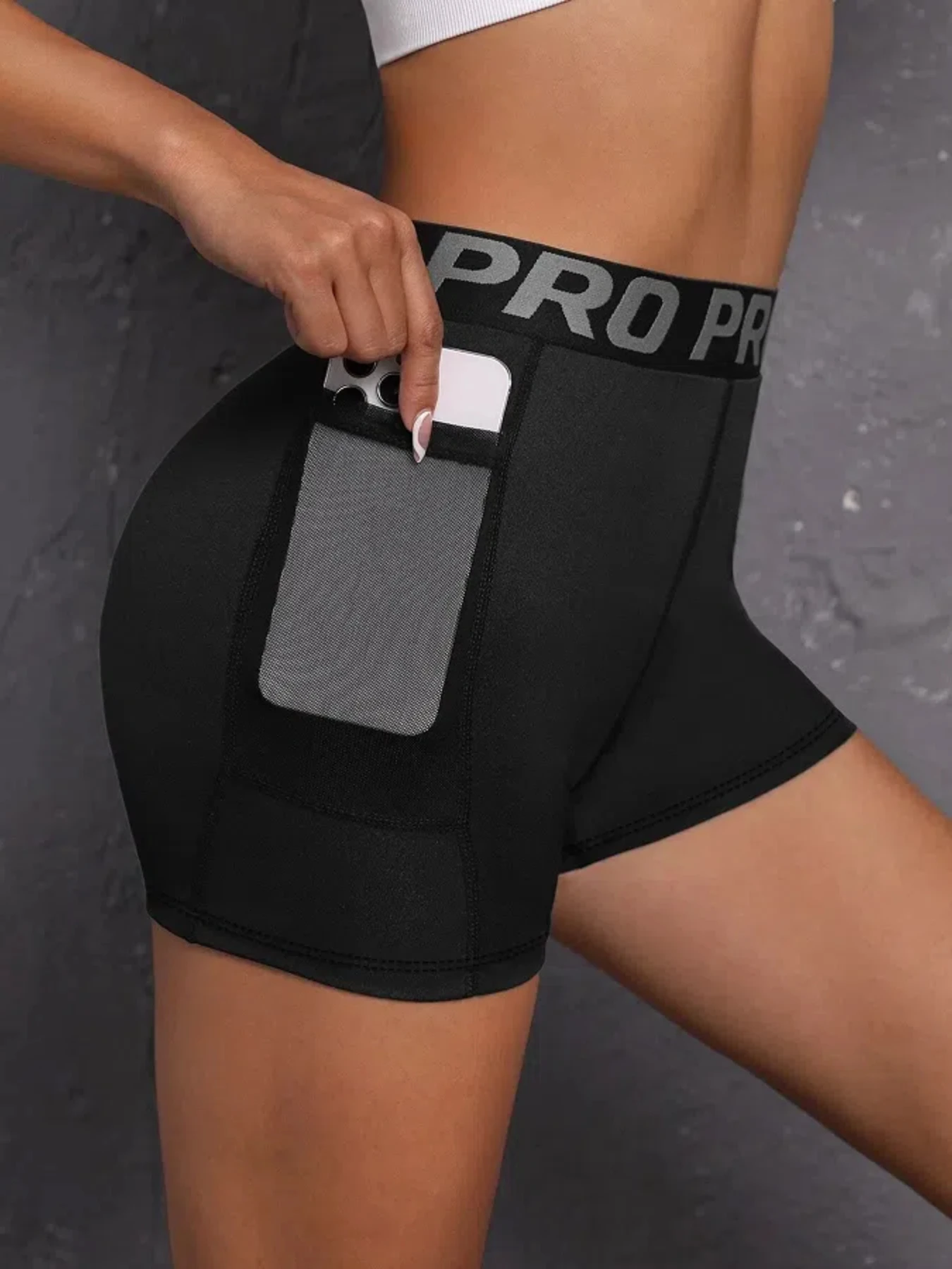 Pantalones cortos de Yoga con letras de cintura alta para mujer, mallas de levantamiento de glúteos, pantalones cortos ajustados para entrenamiento físico y gimnasio