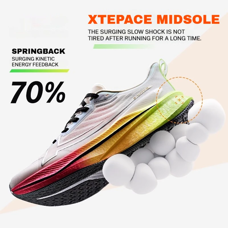 Xtep 2000km 3,0 zapatillas para correr zapatillas universales suaves amortiguación entrenamiento correr resistente al desgaste ligero 875119110032