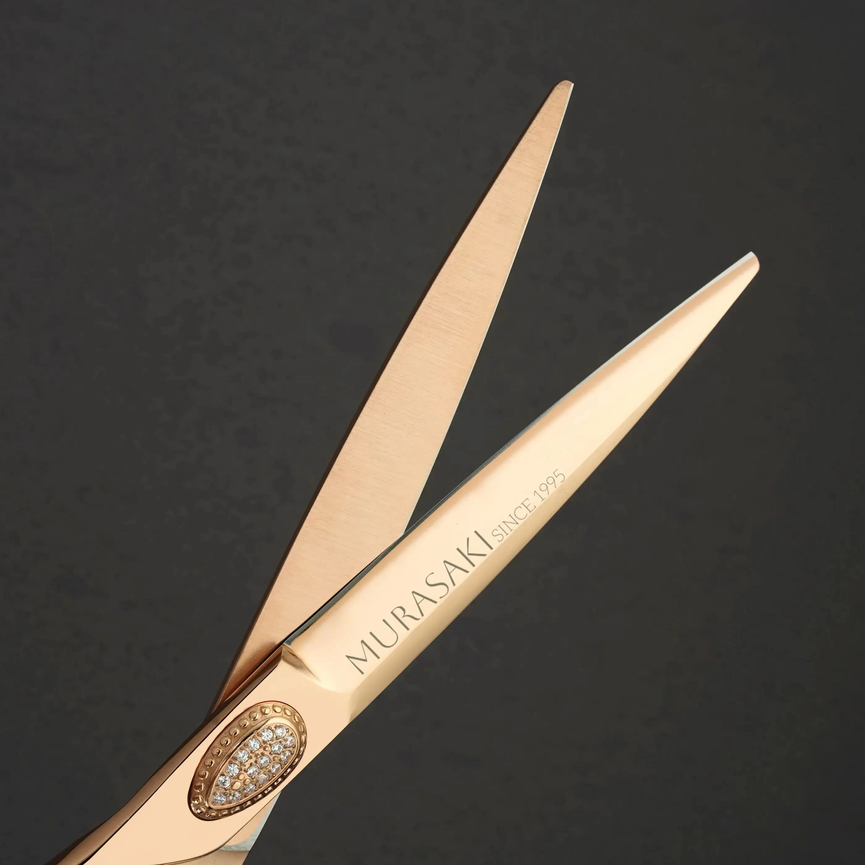 Tijeras MURASAKI para zurdos de 6.0-7.0 pulgadas, revestimiento de oro rosa, tijeras de peluquero de acero metálico VG10, herramientas de corte de cabello de alta calidad para salón.