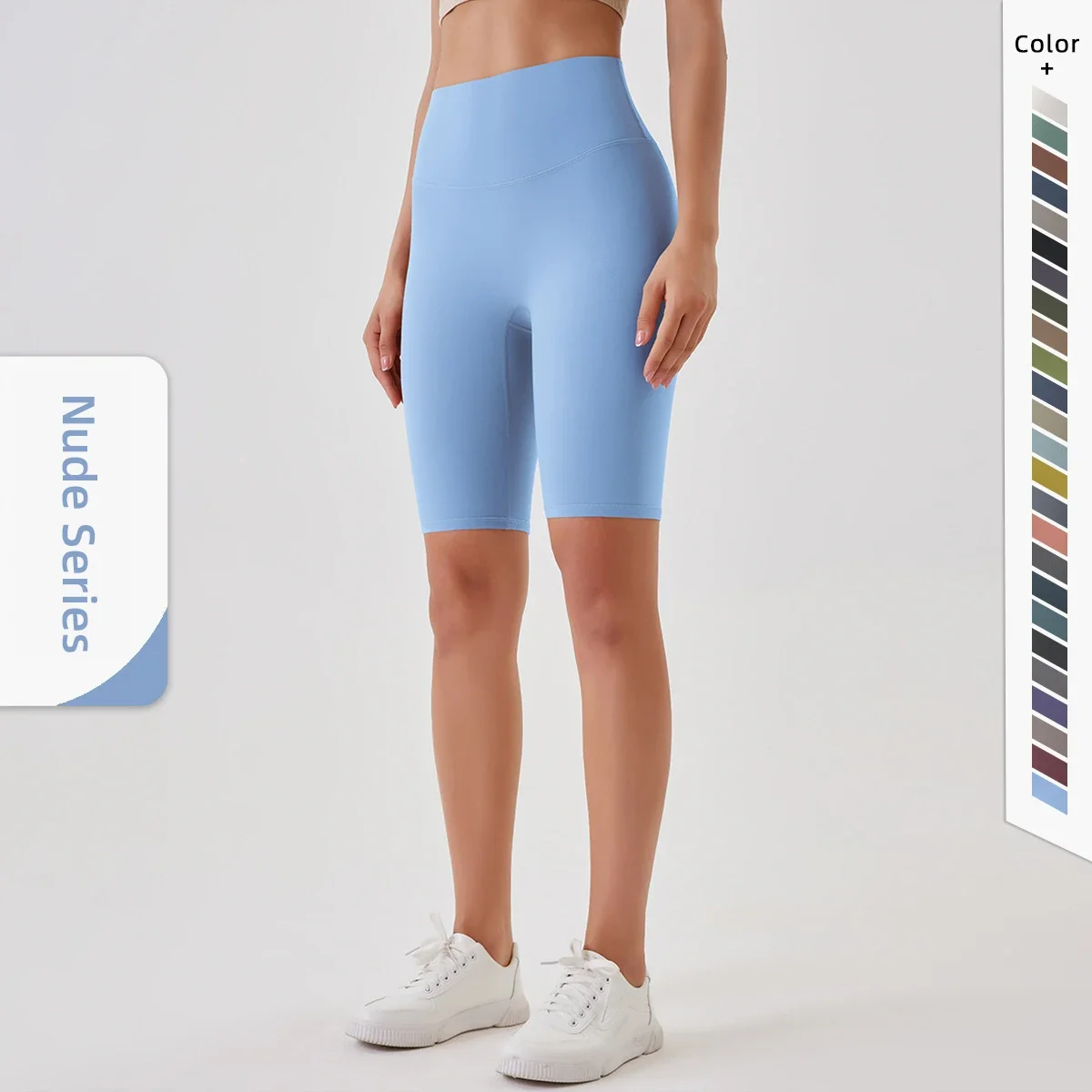 Pantalones cortos de Yoga de cintura alta para Realce de glúteos, mallas de Yoga sin costuras, ropa exterior ajustada para gimnasio y ciclismo, 2024