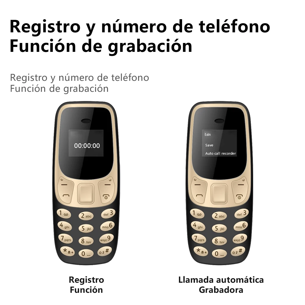 SERVO BM10 Mini función de teléfono Dual SIM Dual Standby marcación de voz reproductor Mp3 de baja radiación con gancho para la oreja teléfono celular de bolsillo