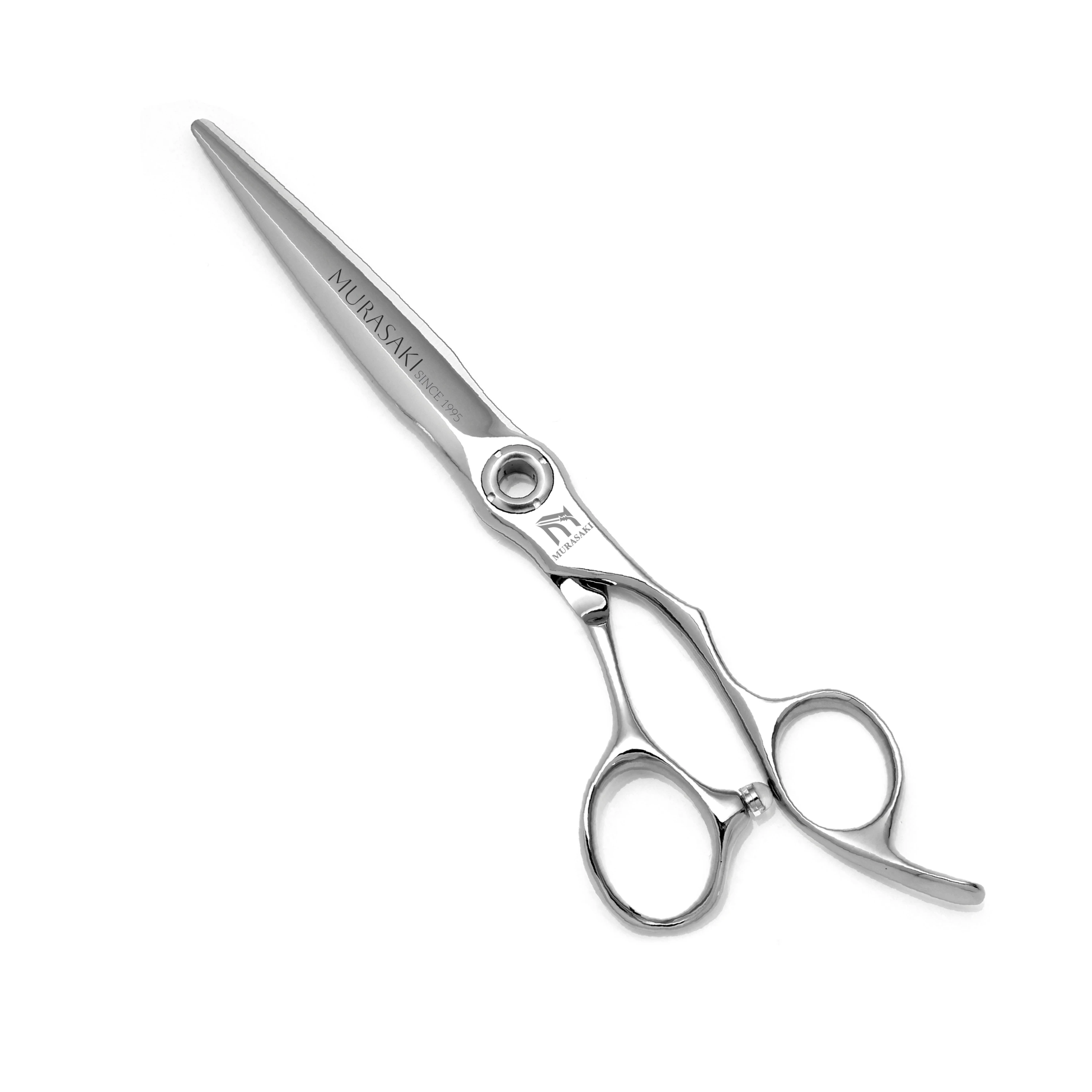 Tijeras de Peluquería MURASAKI de Primera Calidad, Acero Japonés VG10 de 6.5 Pulgadas, Diseño Patentado con Huecos para Cortar el Cabello