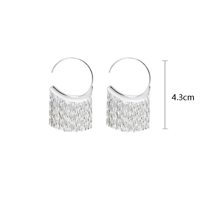 Nueva versión 925 pendientes de borla de hueso de serpiente denso de plata pendientes simples de Color dorado y plateado para mujer joyería de fiesta hermoso regalo