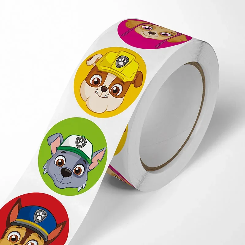 500 unids/set de pegatinas de la patrulla canina, pegatinas de dibujos animados de Chase Skye, papelería bonita para niños, suministros para profesores de escuela, pegatinas de recompensa, juguetes de regalo