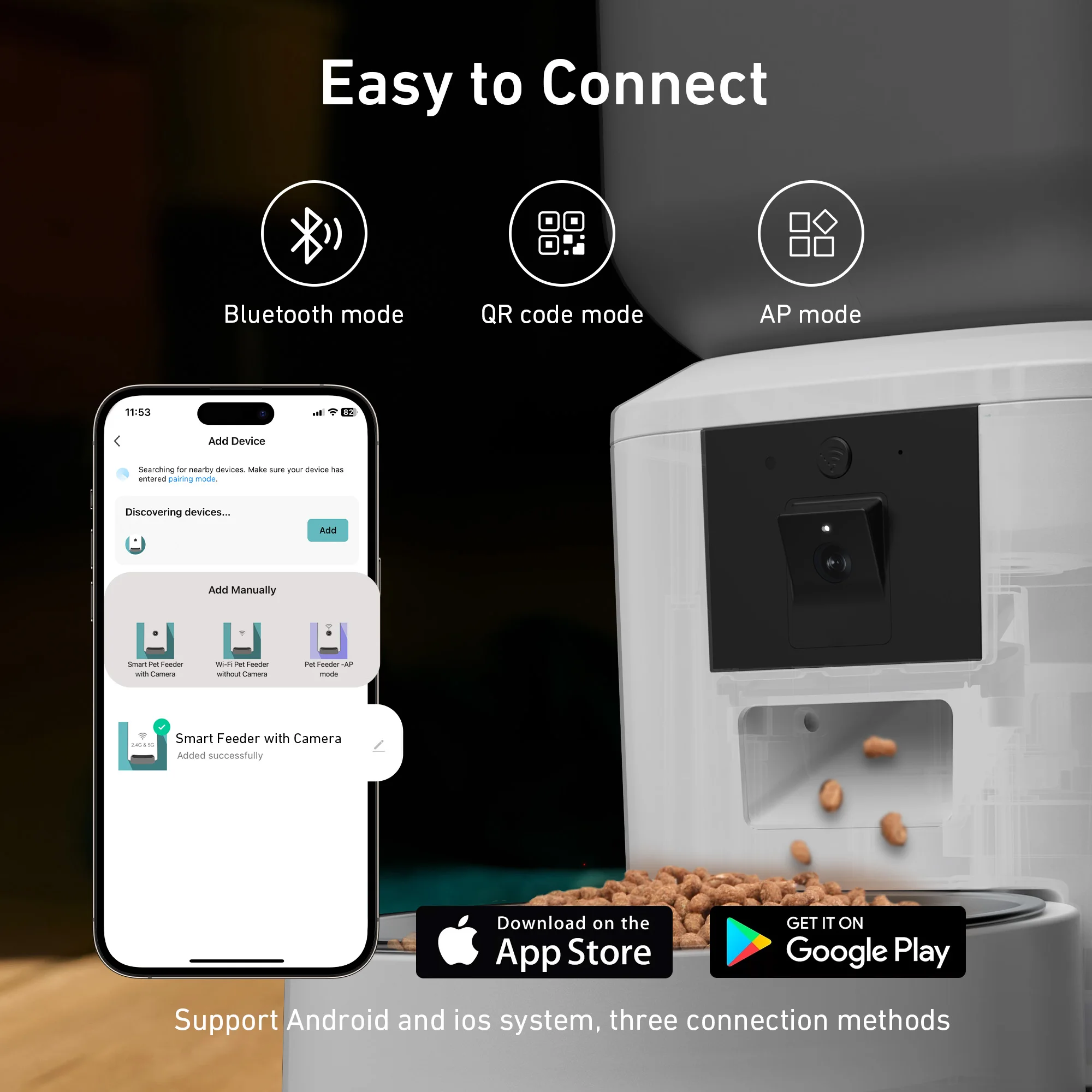 Comedero automático para gatos de 8L con cámara de vídeo de 1080p, dispensador de comida para gatos con WiFi 5G, grabadora de voz inteligente para mascotas, aplicación Tuya, alimentador automático para mascotas