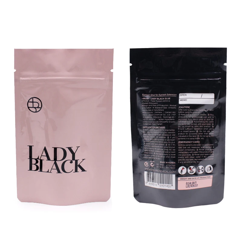 5 botellas de pegamento negro Original para extensiones de pestañas con bolsa Original de baja irritación 5ml herramienta de maquillaje de pegamento para pestañas postizas de Corea