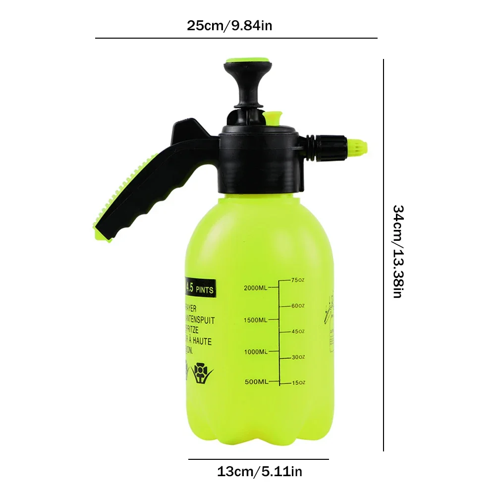 Pulverizador de jardín de 2L, bomba de agua, pulverizador a presión, correa ajustable, botella de pulverización para plantas, césped, agricultura, herramienta de riego de jardinería