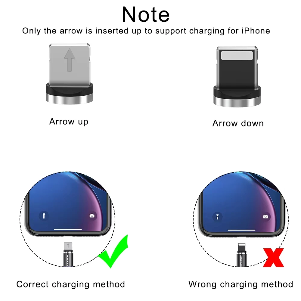 NNBILI Cable USB magnético LED Cable de carga rápida tipo C cargador magnético carga de datos Cable Micro USB Cable de teléfono móvil Cable USB