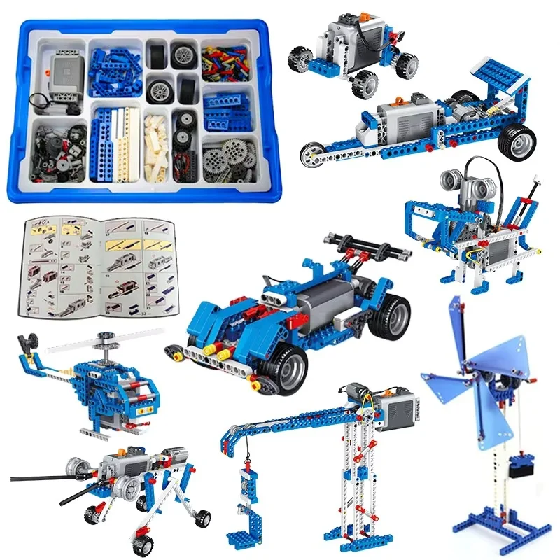Piezas técnicas STEM, programación multitecnología, bloques de construcción educativos para estudiantes, juego de funciones eléctricas para niños, juguete