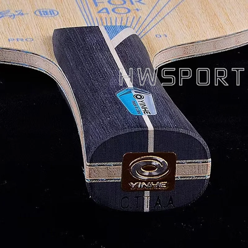 Hoja de tenis de mesa YINHE PRO 01, hoja de Ping Pong ultra ofensiva de fibra ALC azul exterior con caja de embalaje Original