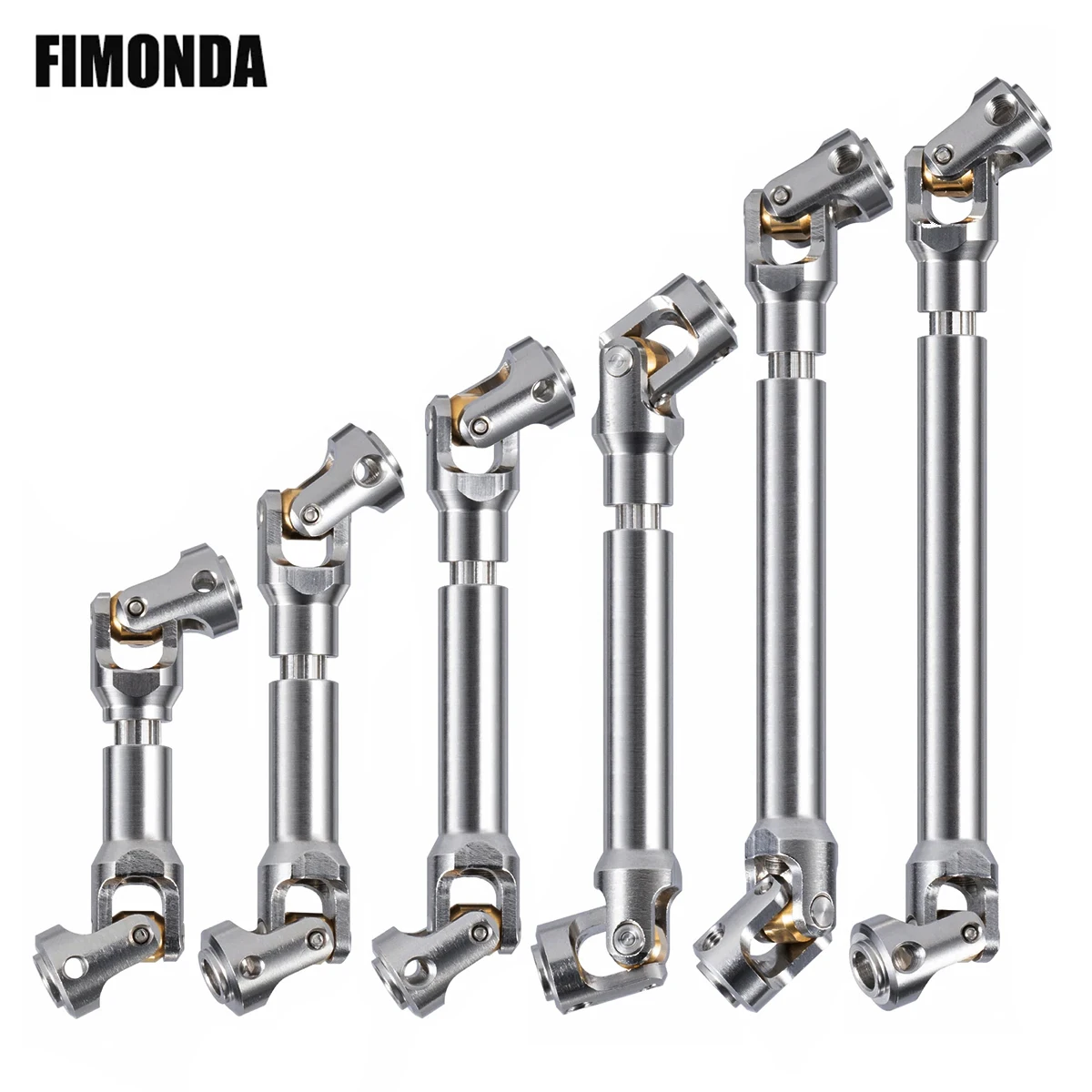 Eje de transmisión de acero inoxidable, eje de transmisión de junta Universal de 5mm para 1/10 RC Rigs Crawler SCX10 Pro TRX4 High Trail TF2 VS4-10 CC02