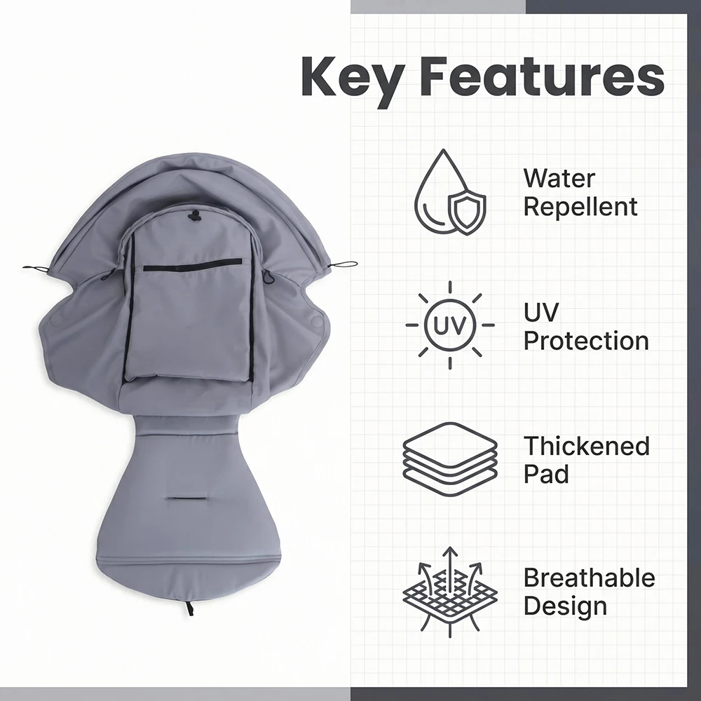 175 °   Juego de 2 piezas: Capota para Cochecito y Cojín de Asiento Compatible con YOYO 1/2/3, Impermeable, Protección UV, Accesorios para Cochecito de Bebé