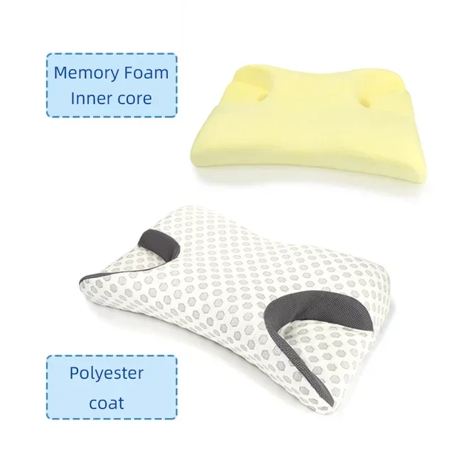 Almohada funcional CPAP de contorno inodoro para uso médico/patiento/hospital con almohada de espuma viscoelástica
