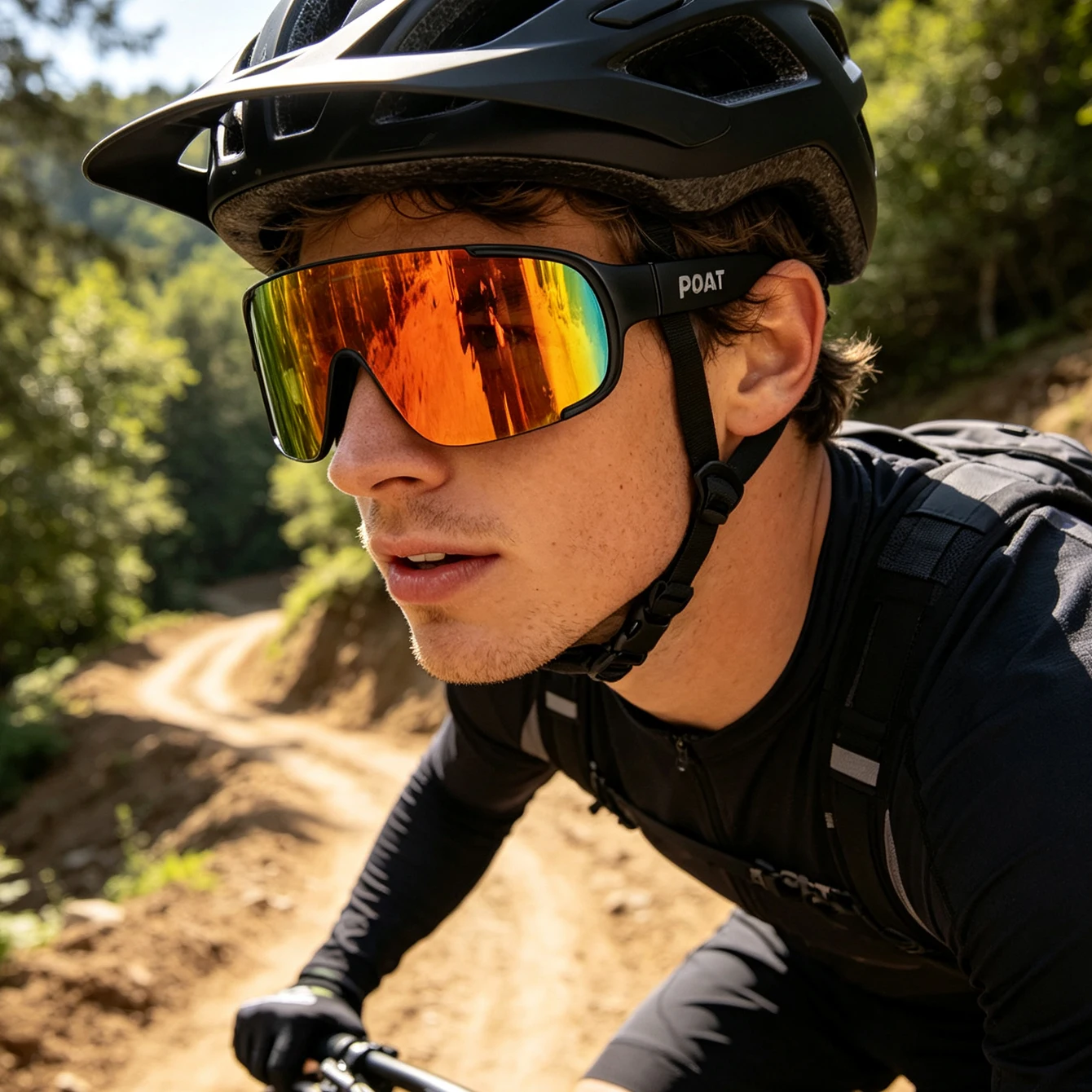 Gafas de Sol Deportivas POAT UV400 para Ciclismo, Hombres y Mujeres, Resistentes al Viento, para Bicicleta de Montaña, Pesca y Actividades al Aire Libre