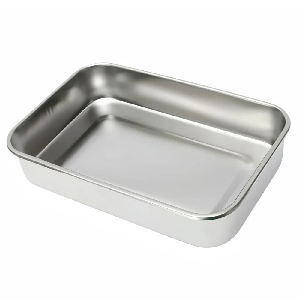 JUMTOP Bandeja de instrumentos dentales con tapa, equipos de enfermería quirúrgica de acero inoxidable, herramientas, contenedor esterilizador, almacenamiento de odontología