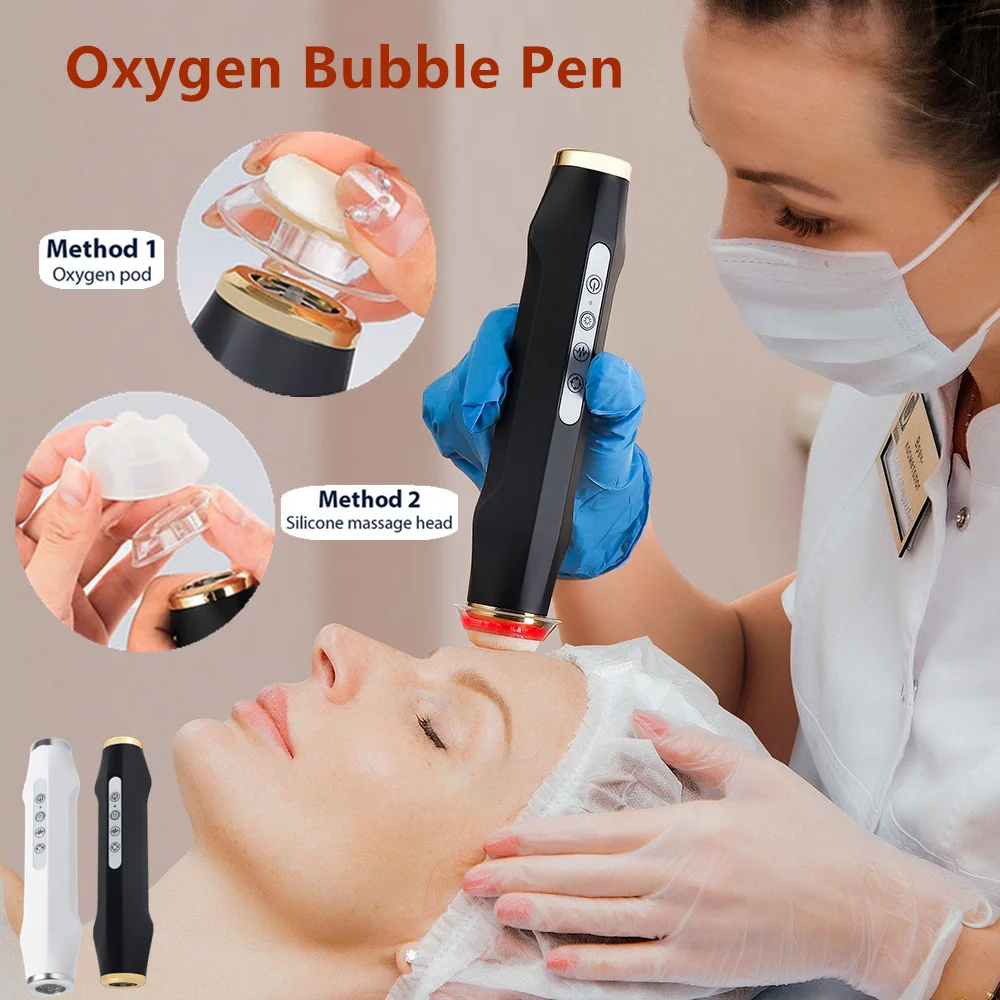 Pluma de burbuja de oxígeno, máquina Facial portátil de oxígeno CO2, Gel de CO2, dispositivo de cuidado de la piel Facial, SPA Facial, máquina de belleza de oxígeno de burbujas de CO2
