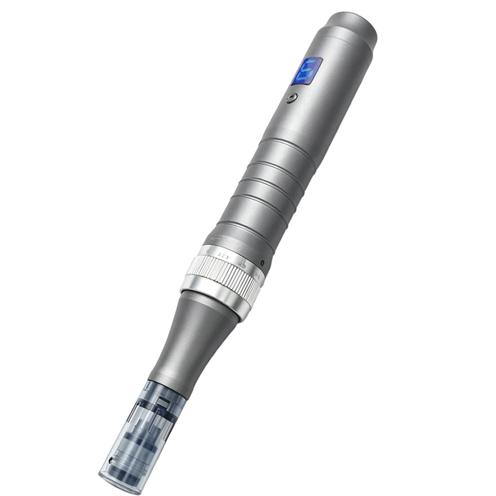 DermaPen con 12 Cartuchos para Uso Doméstico - Derma Roller Pen de 0.25mm para Mujeres y Hombres