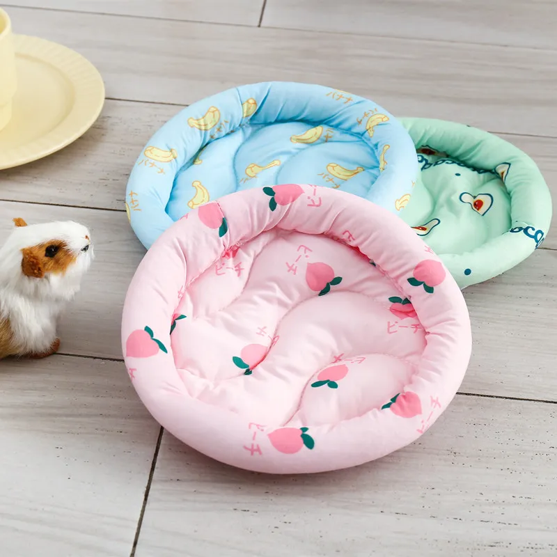 Estera de cojín para cama de animales pequeños, nido de hámster, ardilla, erizo, conejo, cálido, suave, de felpa, conejillo de indias, casa, estera de nido para mascotas pequeñas