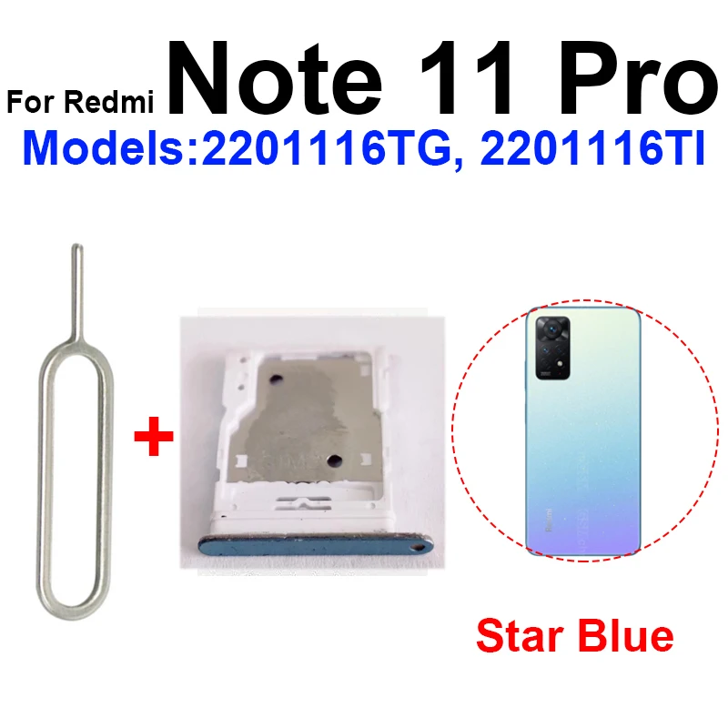 Bandeja de tarjeta Sim para Xiaomi Redmi Note 11 11S 11 Pro 4G 5G soporte de ranura para tarjeta SIM adaptador de tarjeta reemplazo del lector