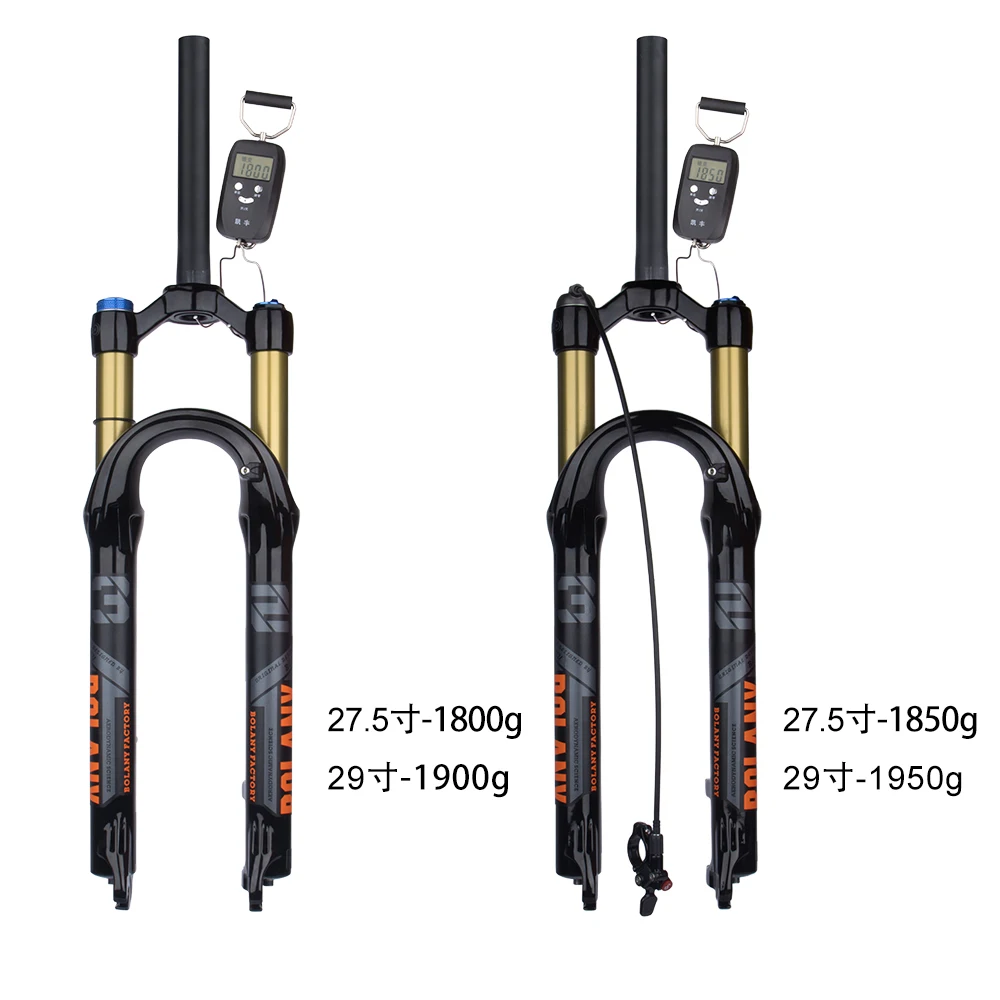 Bolany-horquilla delantera mejorada para bicicleta de montaña, horquilla de aire de 32mm, supensión de aire para bicicleta de montaña de 27,5/29 pulgadas, aleación de magnesio de viaje de 120mm