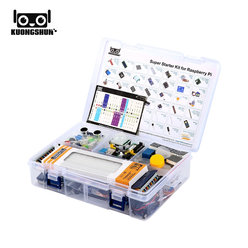 KUONGSHUN Raspberry Pi Super Starter Kit para Raspberry Pi Modelo 5 4 3B+ 3B 3A+ 2B 1B+ 1A+ Zero W+ Kit Diy