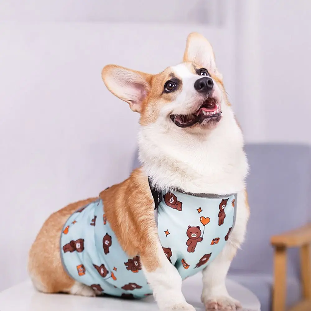 Ropa de protección del vientre para perros Korji, babero impermeable y cálido para mascotas, bolsillo para el vientre para perros de verano