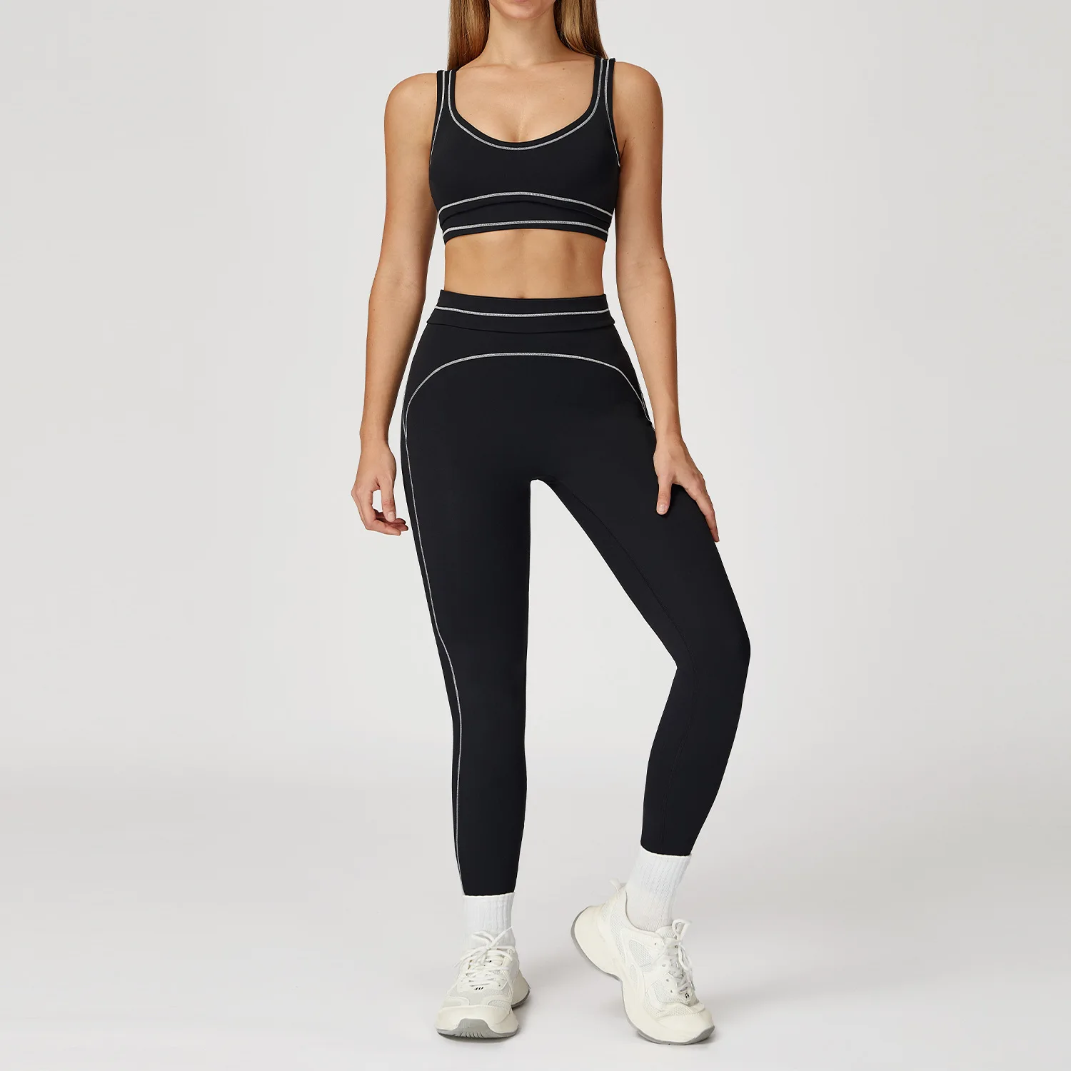 Traje de Yoga para mujer, chándal, Sujetador deportivo, Legging de cintura alta, pantalones cortos, conjunto de gimnasio, ropa de entrenamiento para correr, ropa deportiva de realce