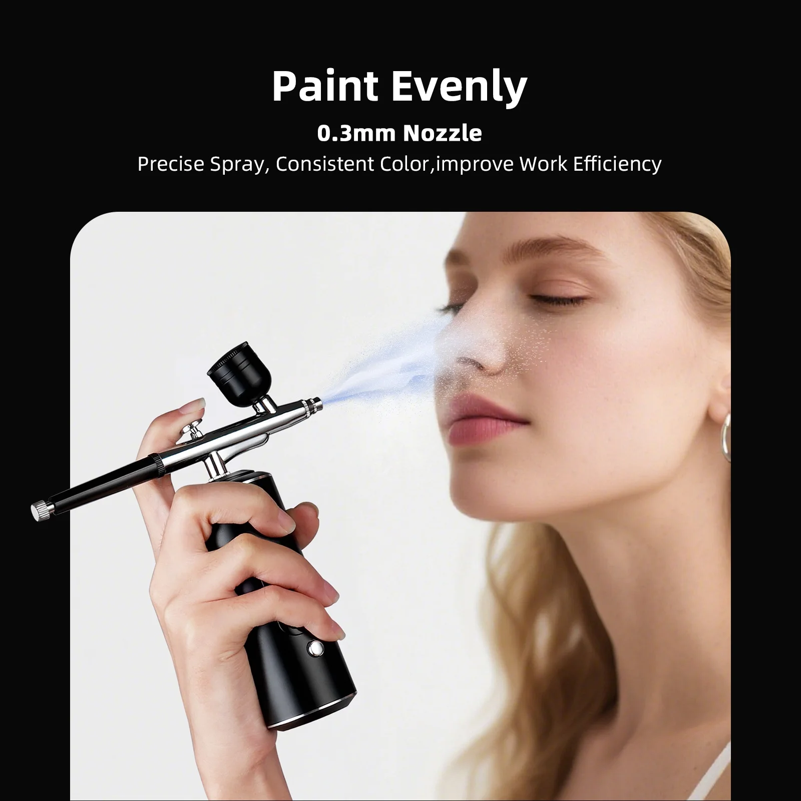 Kit de aerógrafo portátil, Mini compresor de aire, pistola pulverizadora de pintura para decoración de uñas, tatuaje artesanal, pastel, pintura de pastelería, pulverizador hidratante facial