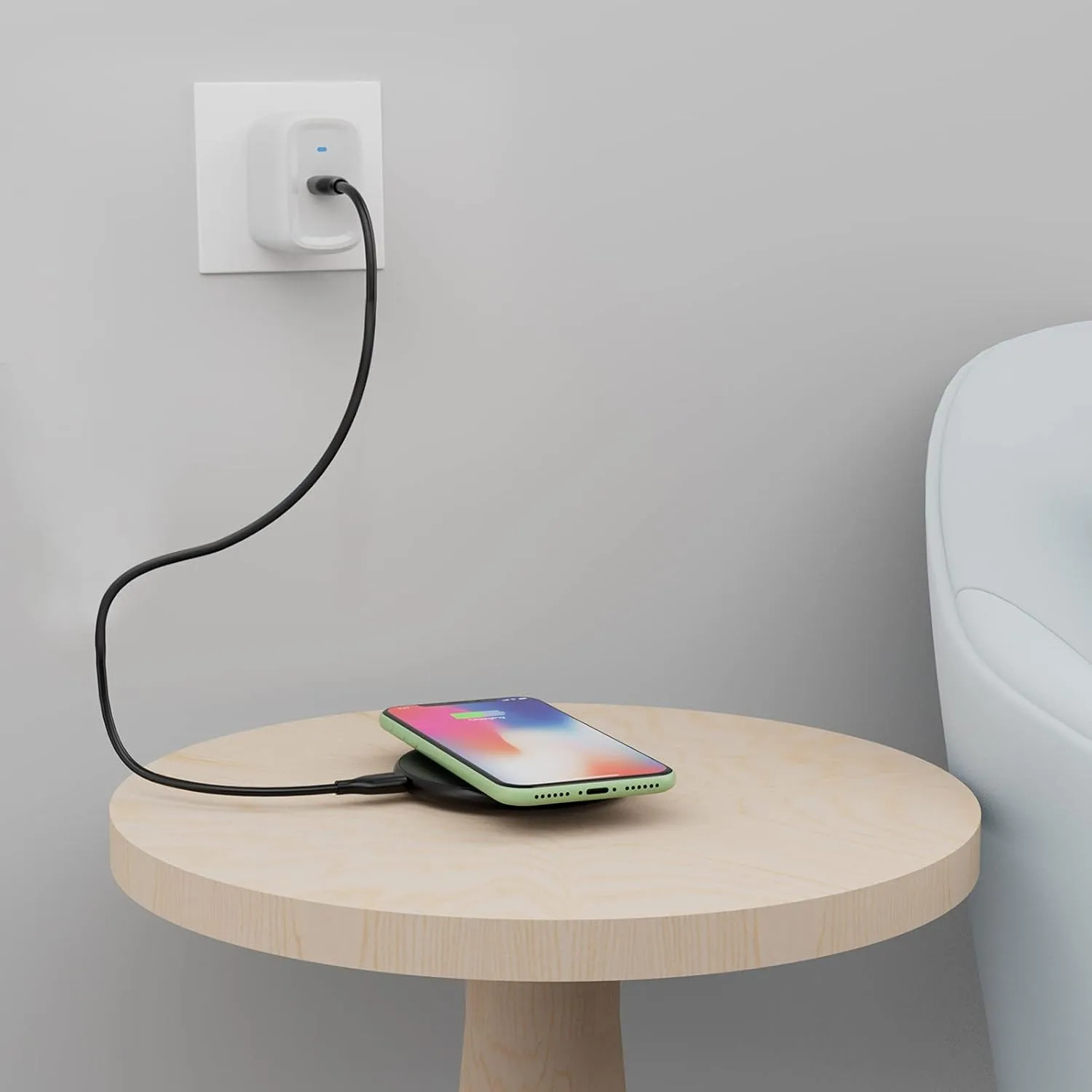Base de Carga Inalámbrica Rápida de 40W, Cargador Universal Qi para iPhone Serie 17-11, Samsung S24/S23/S22/S21, Xiaomi, Huawei