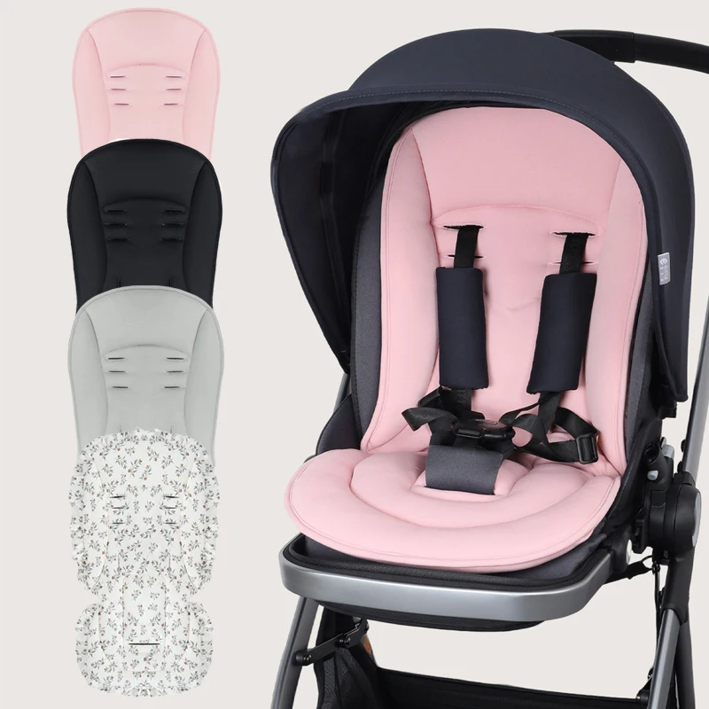 Cojines cálidos para asiento de cochecito de bebé, cojines para asiento de bebé de algodón grueso, universales, para las cuatro estaciones, otoño e invierno