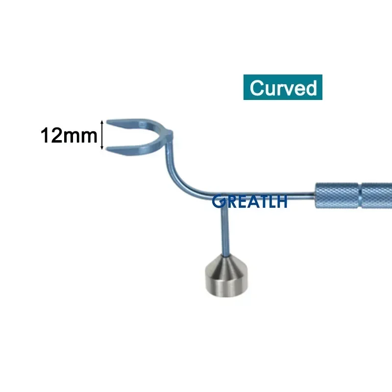GREATLH aleación de titanio Z/marcador recto Marke corneal curvado tipo recto marcador de párpado instrumento oftálmico para ojos