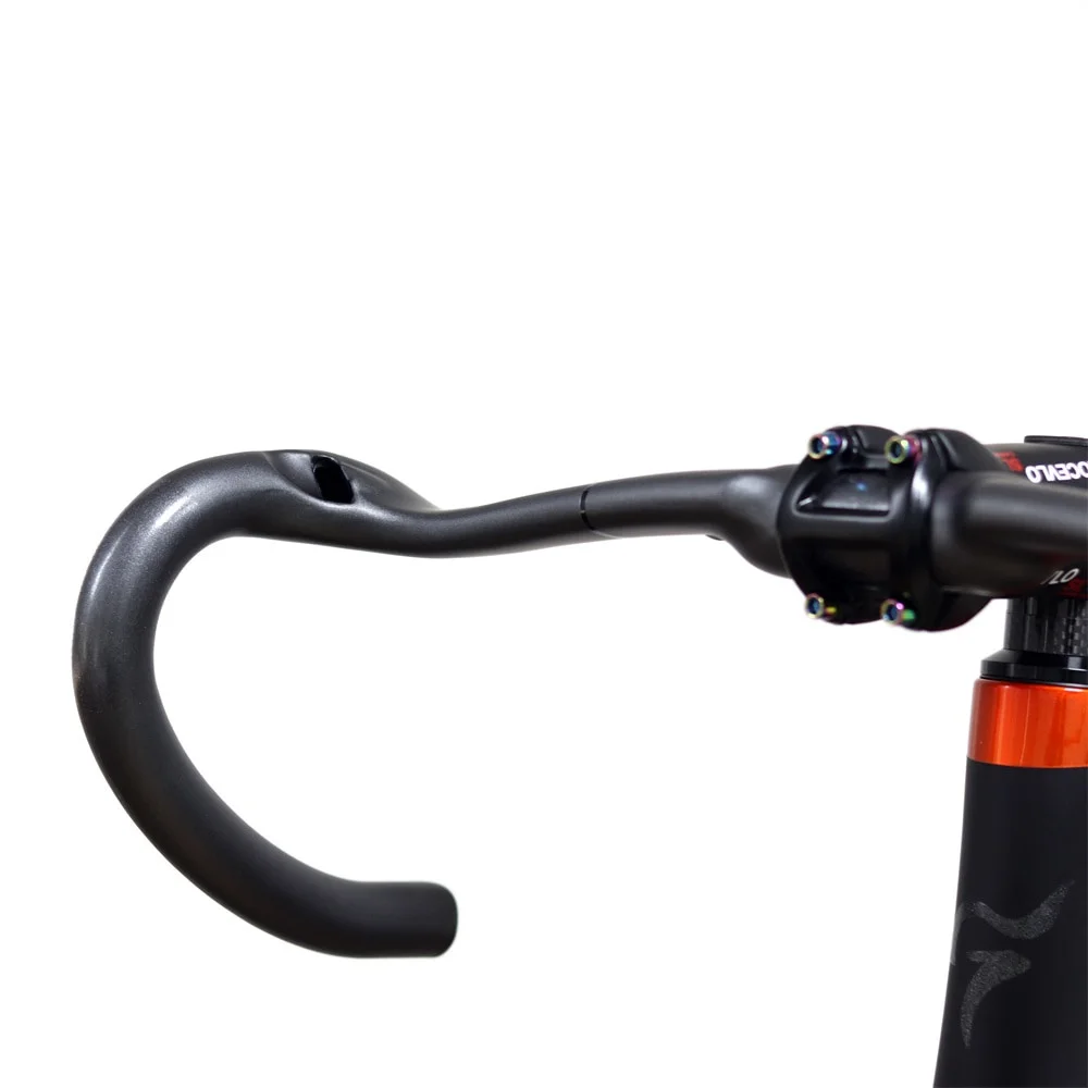 Manillar de bicicleta de carretera de carbono T1000 31,8X380/400/420/440mm UD mate enrutamiento interno accesorios de bicicleta de carretera barra de caída de carreras