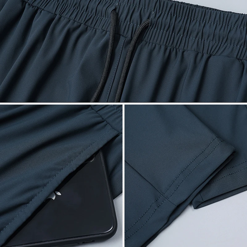 Pantalones deportivos finos de verano para hombre, pantalones de entrenamiento para gimnasio, pantalones de chándal para correr en bicicleta