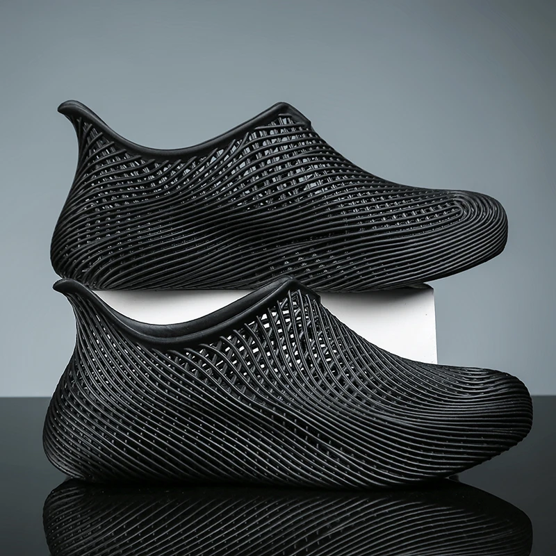 Zapatos de hombre, zuecos con estampado 3D de verano, zapatos ligeros antideslizantes y transpirables, zapatillas deportivas para correr al aire libre, sandalias para hombre