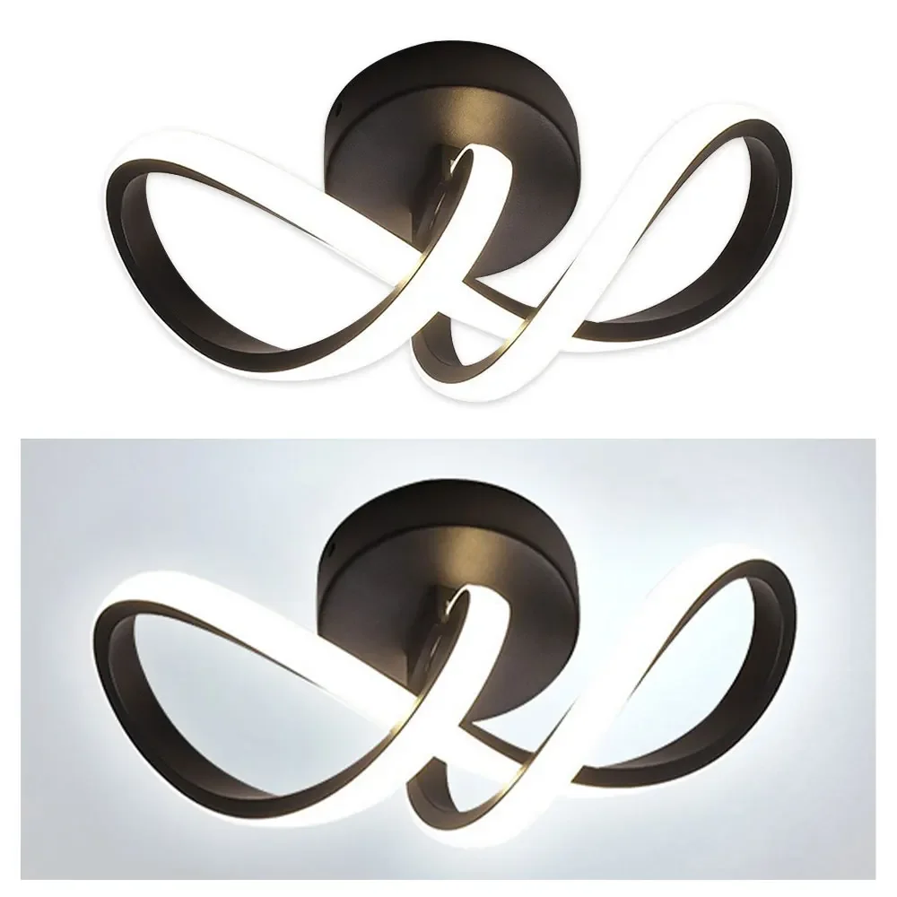 Luces LED de techo para pasillo, candelabro moderno, lámpara de tres colores, lámparas minimalistas para dormitorio, instalación de superficie de luz, comedor