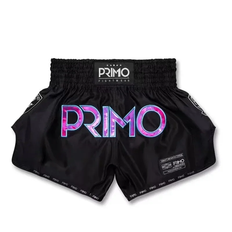 Pantalones cortos de combate para gimnasio Muay Thai, estilo bordado, pantalones deportivos de combate para Fitness, pantalones cortos de boxeo, pantalones deportivos